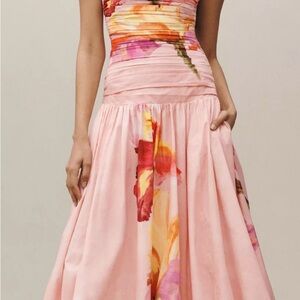 Floral Strapless Maxi Dress